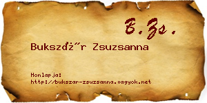 Bukszár Zsuzsanna névjegykártya